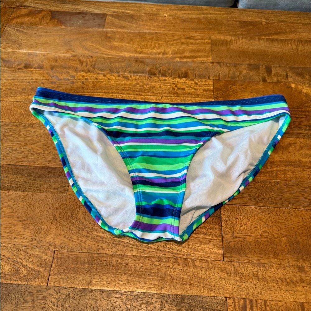 Old Navy Striped Swimsuit Bikini Bottoms M Medium